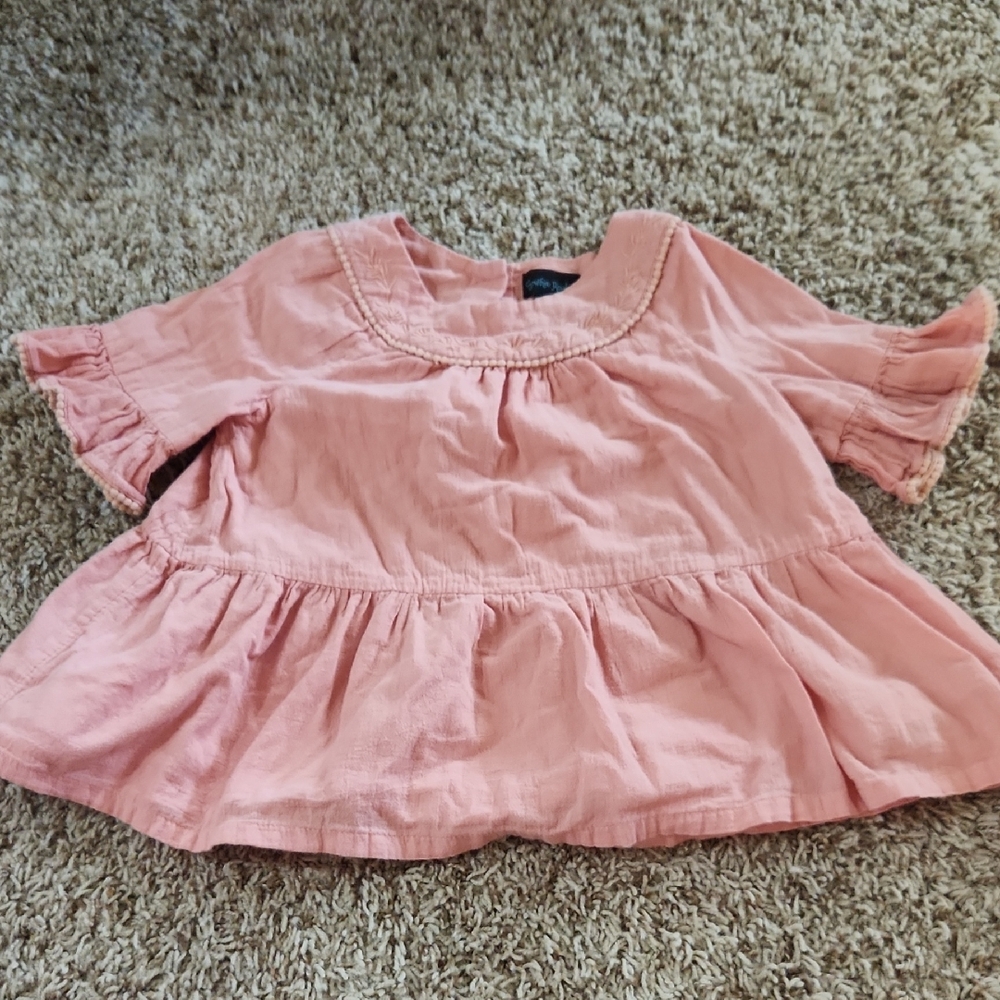 Cynthia Rowley Blush Pink Kids Ruffle Blouse